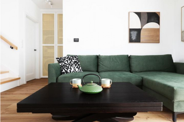 bielski, Wilkowice, Sielska, Dom w zabudowie bliźniaczej w Wilkowicach