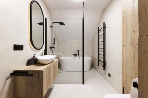 bielski, Wilkowice, Sielska, Dom w zabudowie bliźniaczej w Wilkowicach