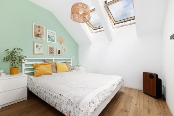 bielski, Wilkowice, Sielska, Dom w zabudowie bliźniaczej w Wilkowicach