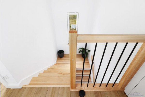 bielski, Wilkowice, Sielska, Dom w zabudowie bliźniaczej w Wilkowicach